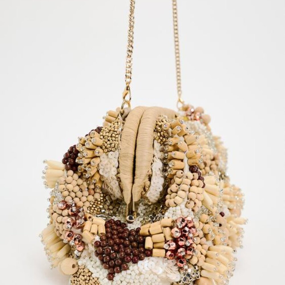 ZARA BEADED BAG - Picture 3 of 8
